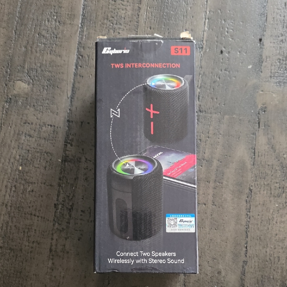 Boris S11 Black Speaker with Colorful LED Display